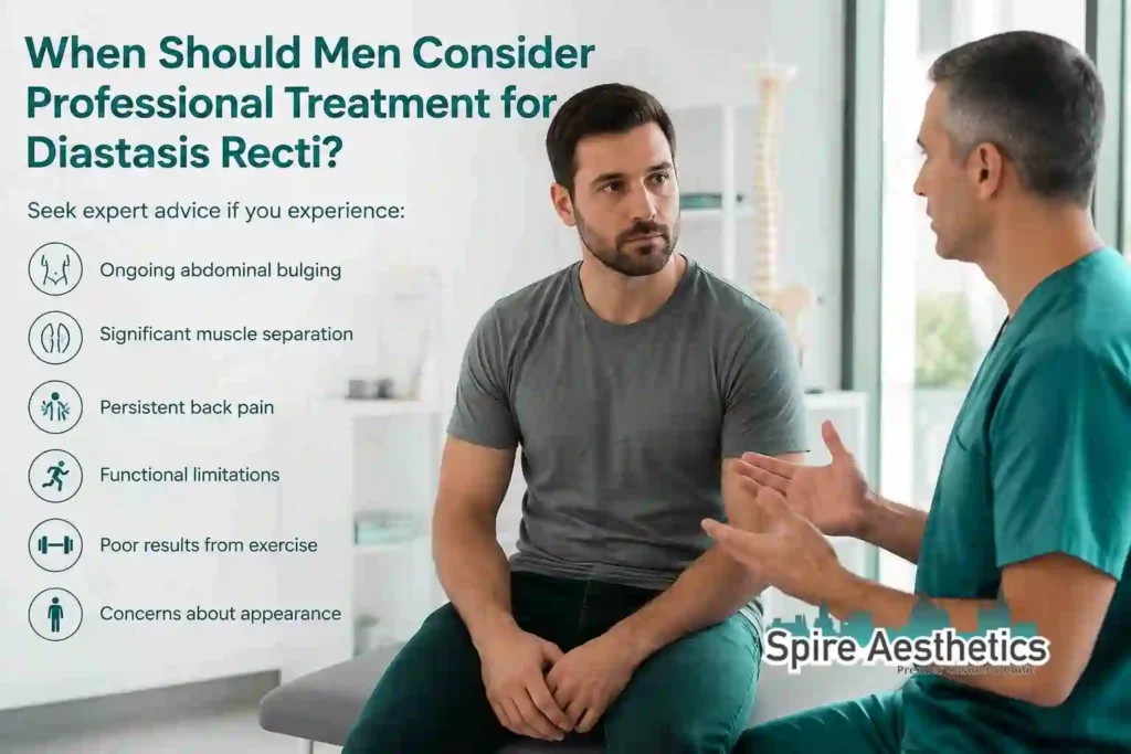 When Should Men Consider Professional Treatment for Diastasis Recti Lyme Regis?